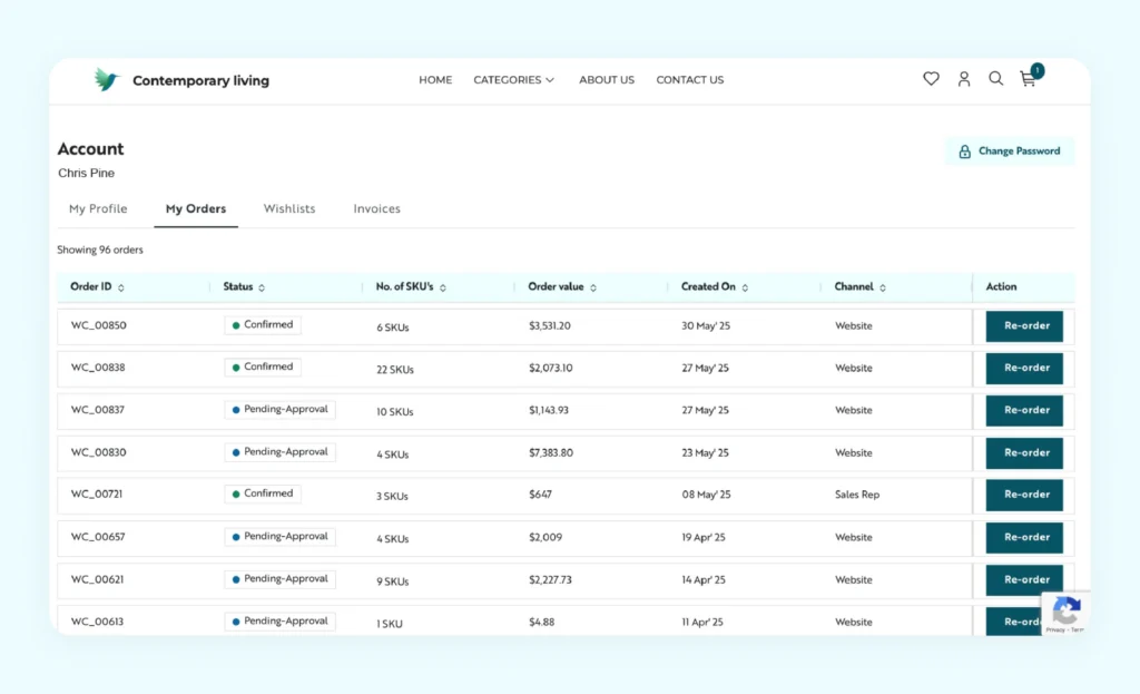 One-click reordering in WizCommerce One-click reordering in WizCommerce