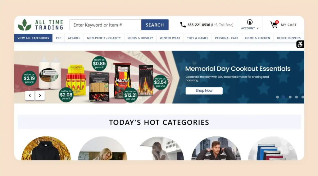 All Time Trading is a well-known wholesale supplier
