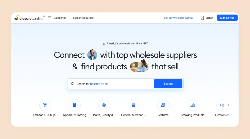 Wholesale Central B2B directory listing verified US wholesale suppliers