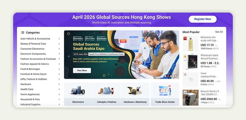 Global Sources B2B platform connecting buyers with Asian manufacturers and suppliers Global Sources B2B platform connecting buyers with Asian manufacturers and suppliers