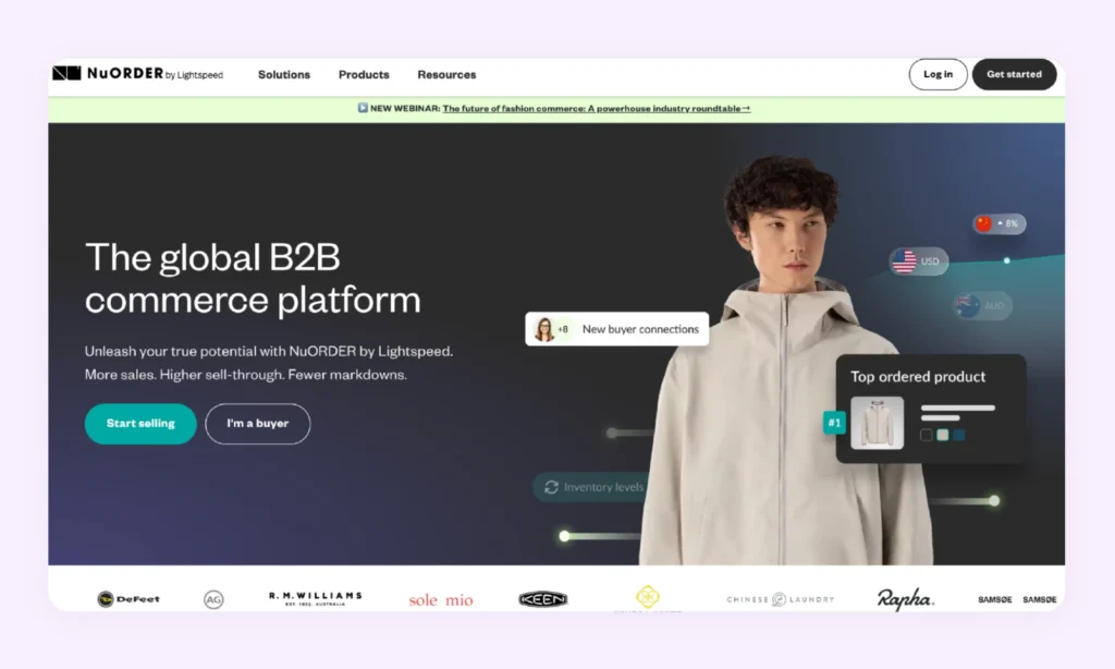 Home page of NuORDER