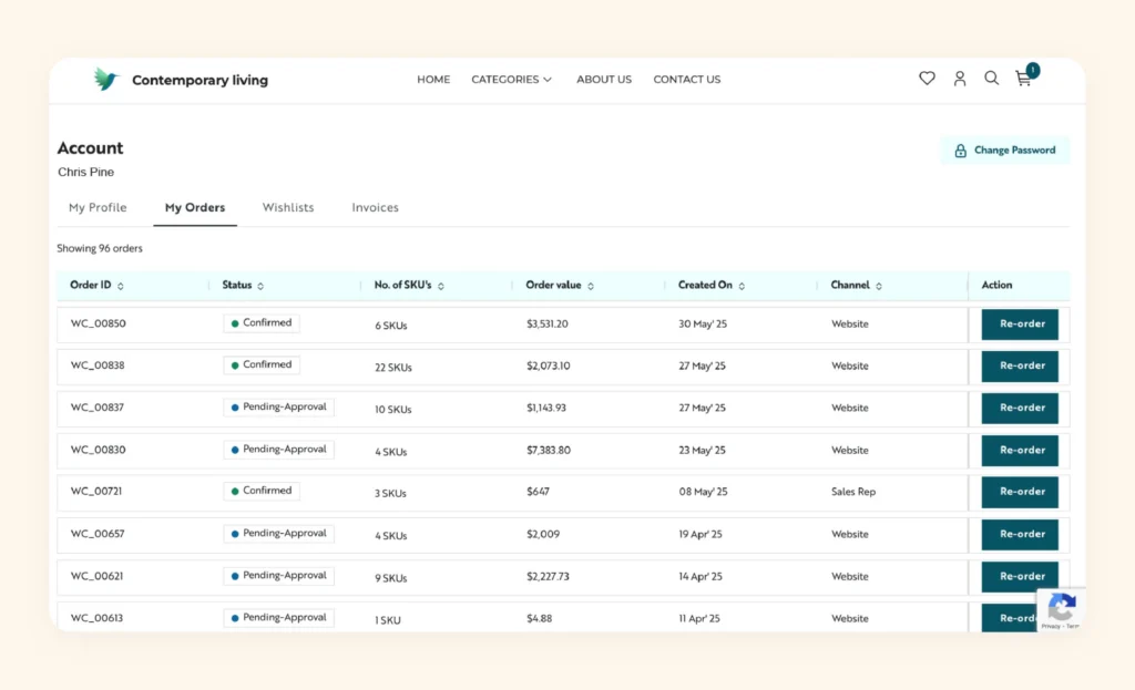 One-Click Reordering function of WizCommerce One-Click Reordering function of WizCommerce