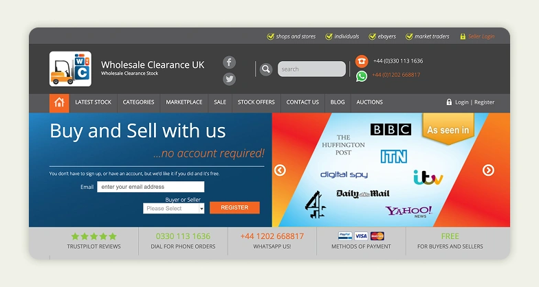 Wholesale Clearance UK platform for surplus inventory and clearance stock Wholesale Clearance UK platform for surplus inventory and clearance stock