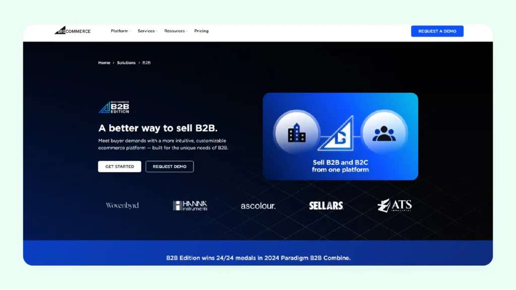 Home Page of BigCommerce B2B Edition Home Page of BigCommerce B2B Edition