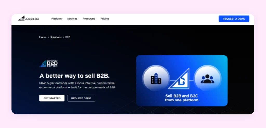 Home page of BigCommerce B2B Edition Home page of BigCommerce B2B Edition
