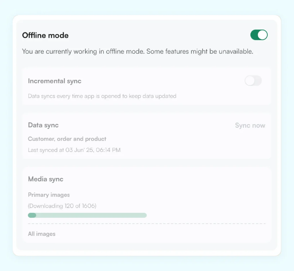 Offline Mode in WizCommerce
