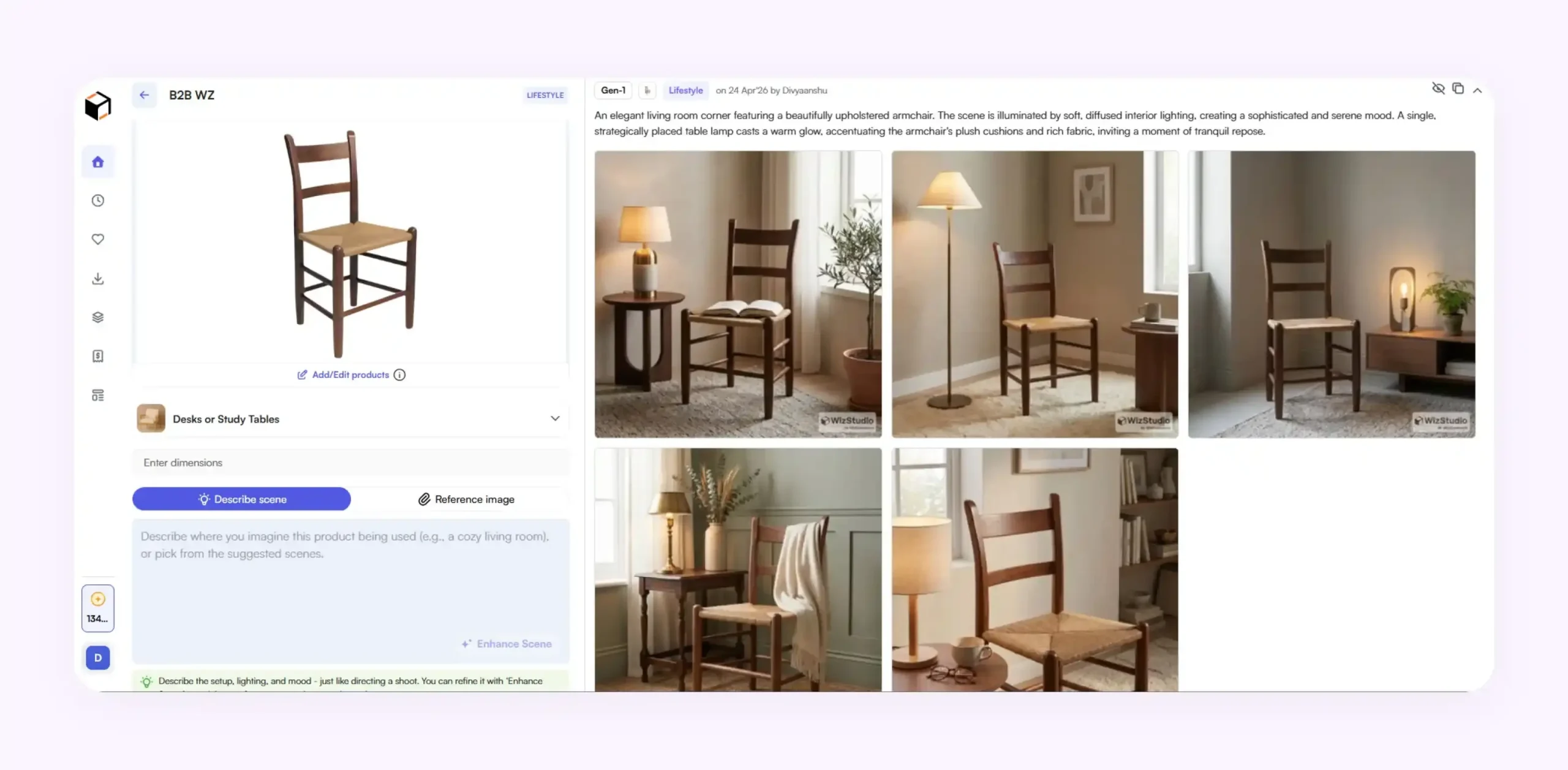 AI lifestyle image generation using WizStudio AI lifestyle image generation using WizStudio