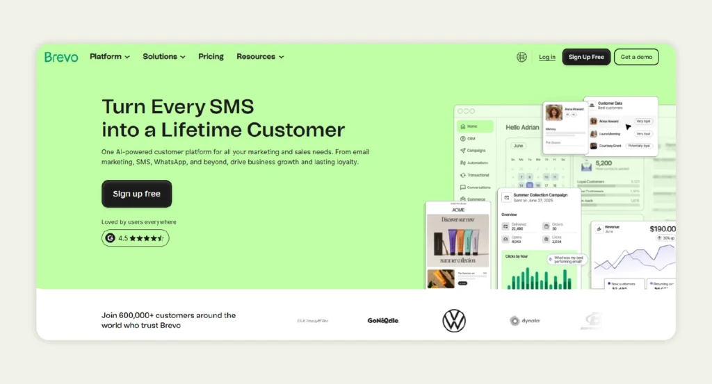 Brevo homepage