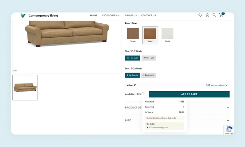 Inventory intelligence in WizCommerce