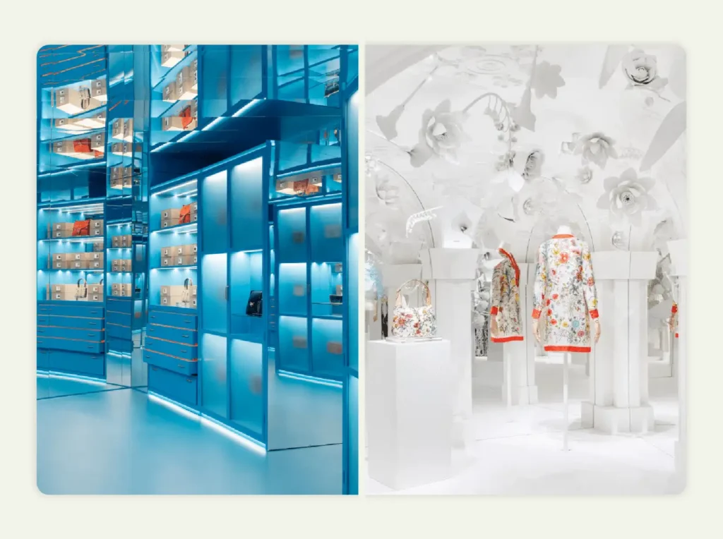Two examples of highly immersive exhibitions Two examples of highly immersive exhibitions