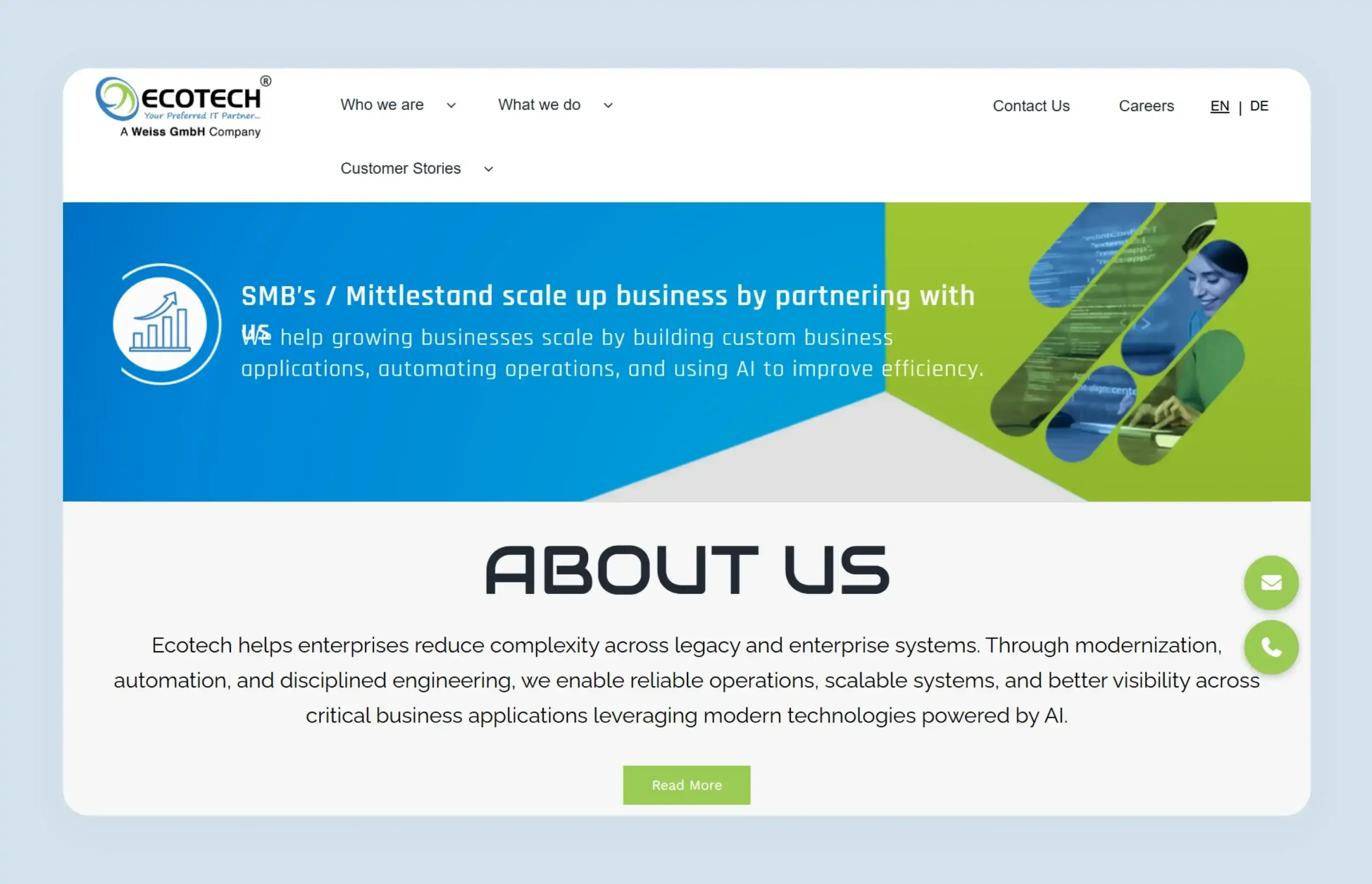 Ecotech Software ERP interface