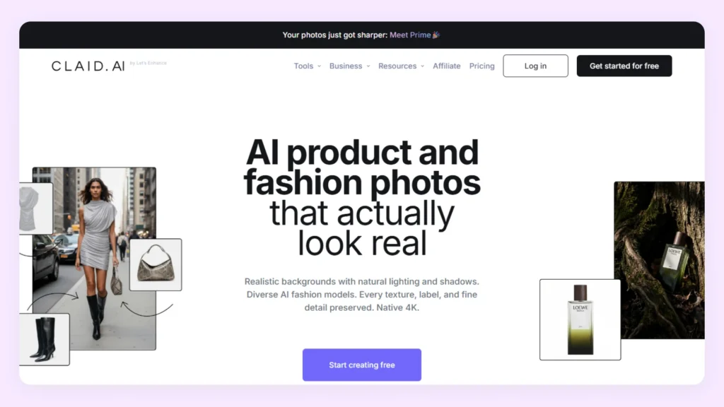 Clad.ai homepage Clad.ai homepage