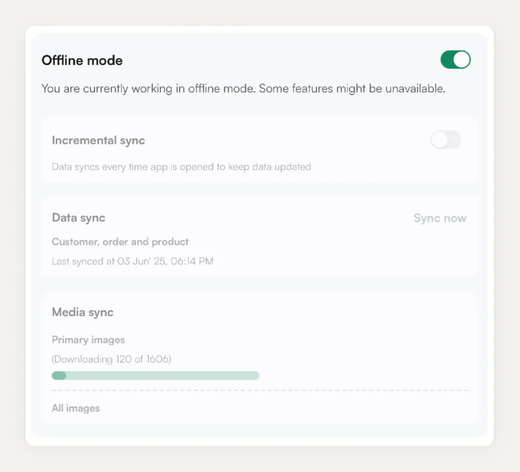 Offline functionality in WizOrder Offline functionality in WizOrder
