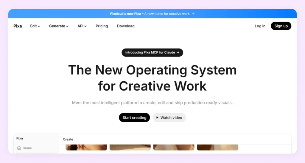Pixelcut homepage