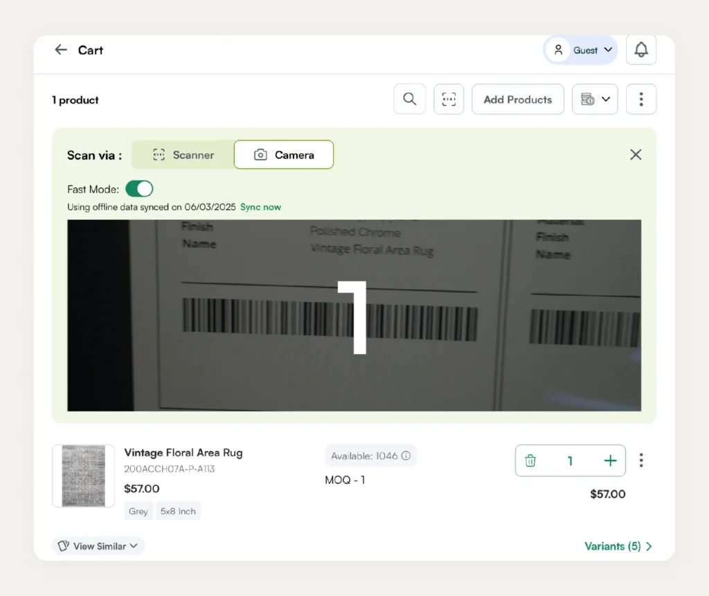 QR code scanning feature in WizOrder QR code scanning feature in WizOrder