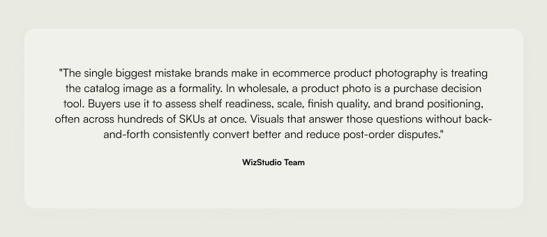 WizStudio team’s tips on the importance of ecommerce product photography