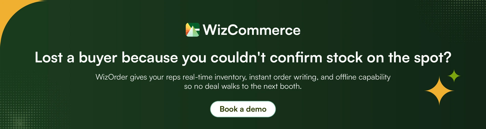 Trade show order-taking app with real-time inventory for B2B Trade show order-taking app with real-time inventory for B2B