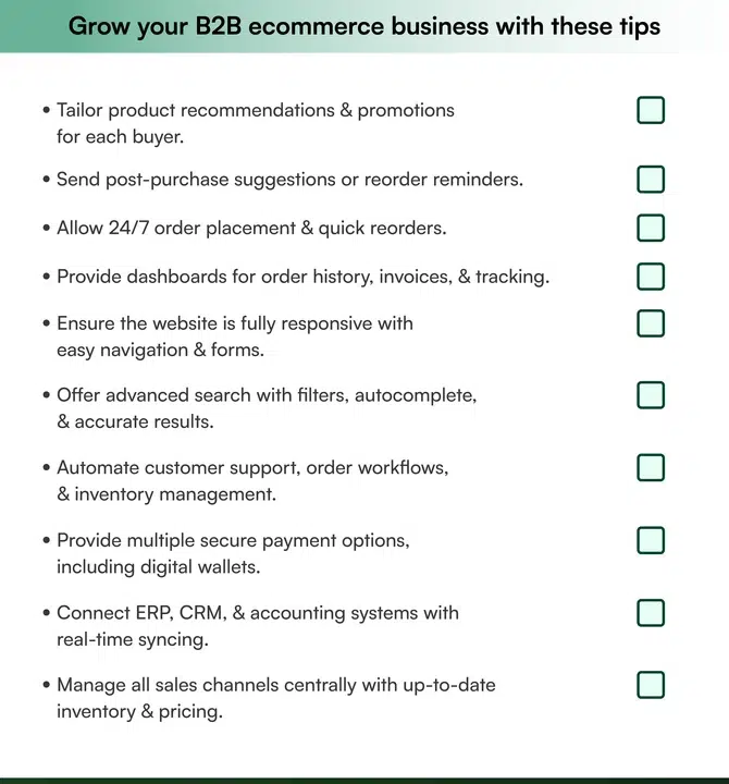 10-point B2B ecommerce readiness checklist