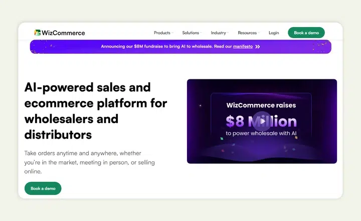WizCommerce homepage