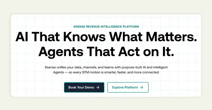 6sense is an AI-powered account engagement and revenue intelligence platform