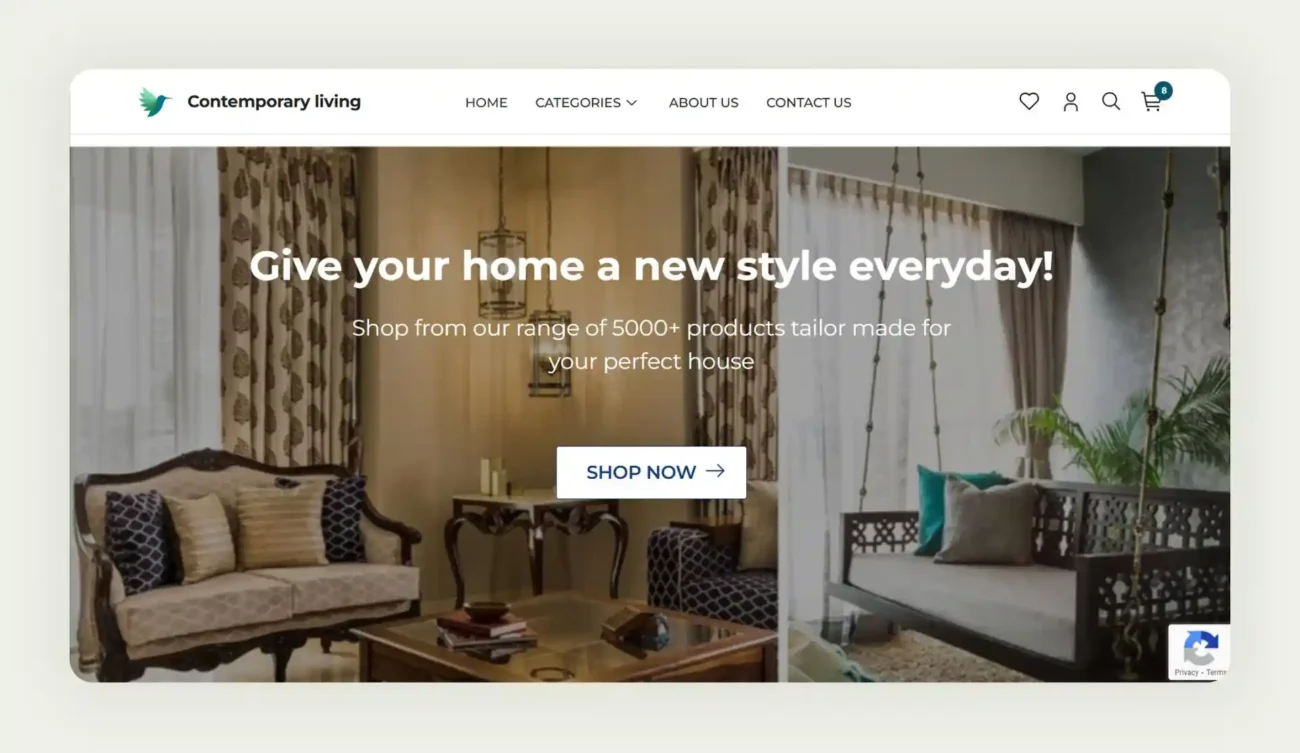 A fully personalized sample website built in WizCommerce A fully personalized sample website built in WizCommerce