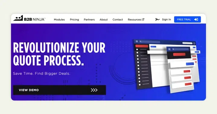 B2B Ninja is an advanced quoting and order management tool for B2B sales 