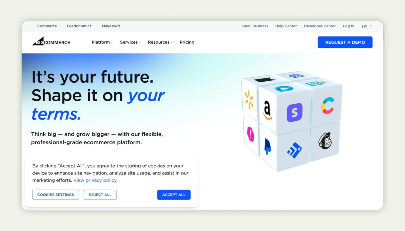 BigCommerce homepage BigCommerce homepage