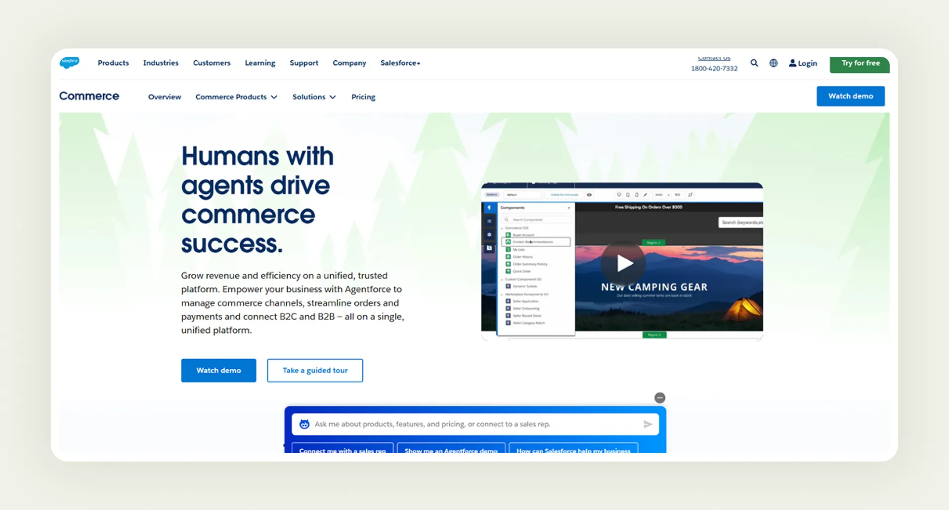 Homepage of Salesforce Commerce Homepage of Salesforce Commerce