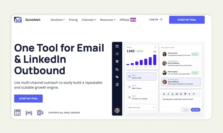 QuickMail is a cold email automation tool with deliverability optimization