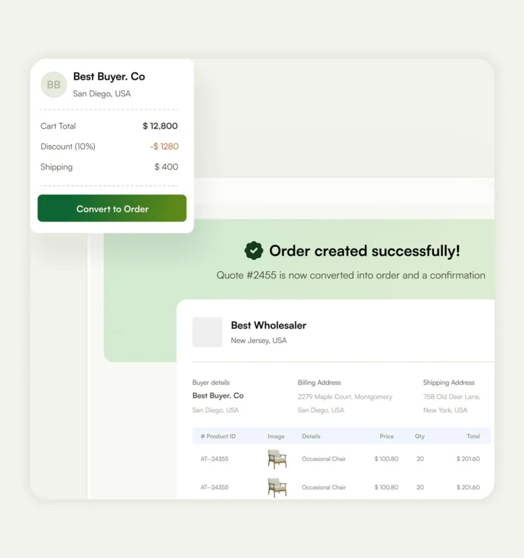 Quote-to-convert feature in WizCommerce