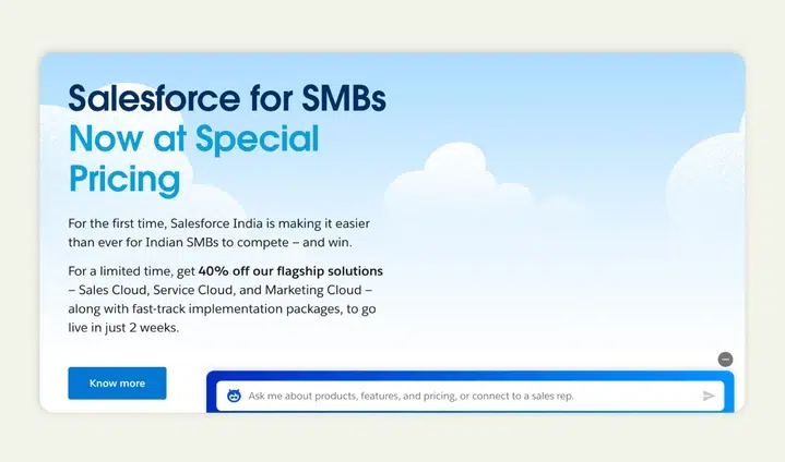 Salesforce is an enterprise customer relationship management platform