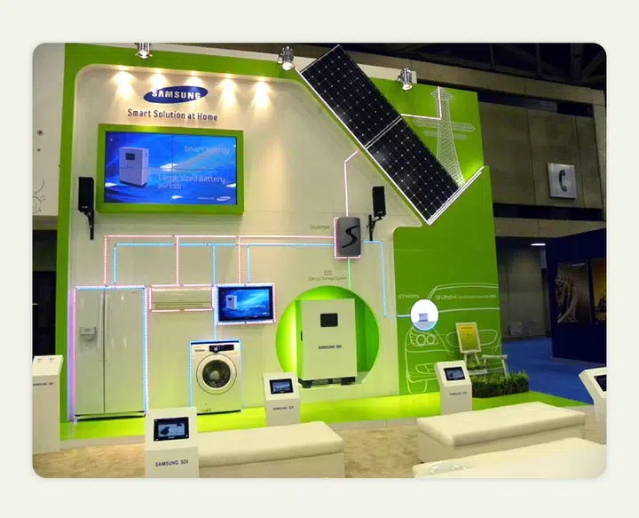 Trade show exhibit lighting with DMX control