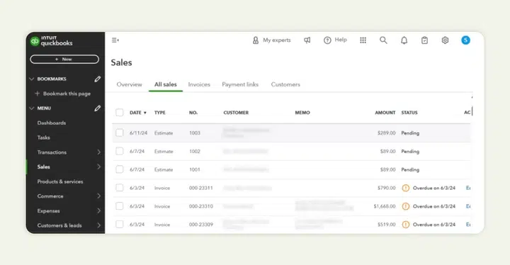 Update estimate status in QuickBooks&nbsp;