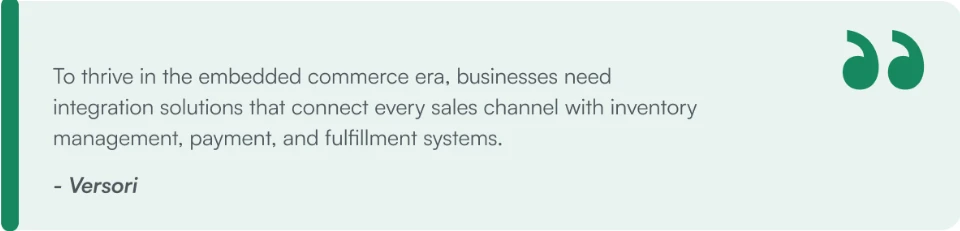 Versori review on the importance of the integration solution in ecommerce