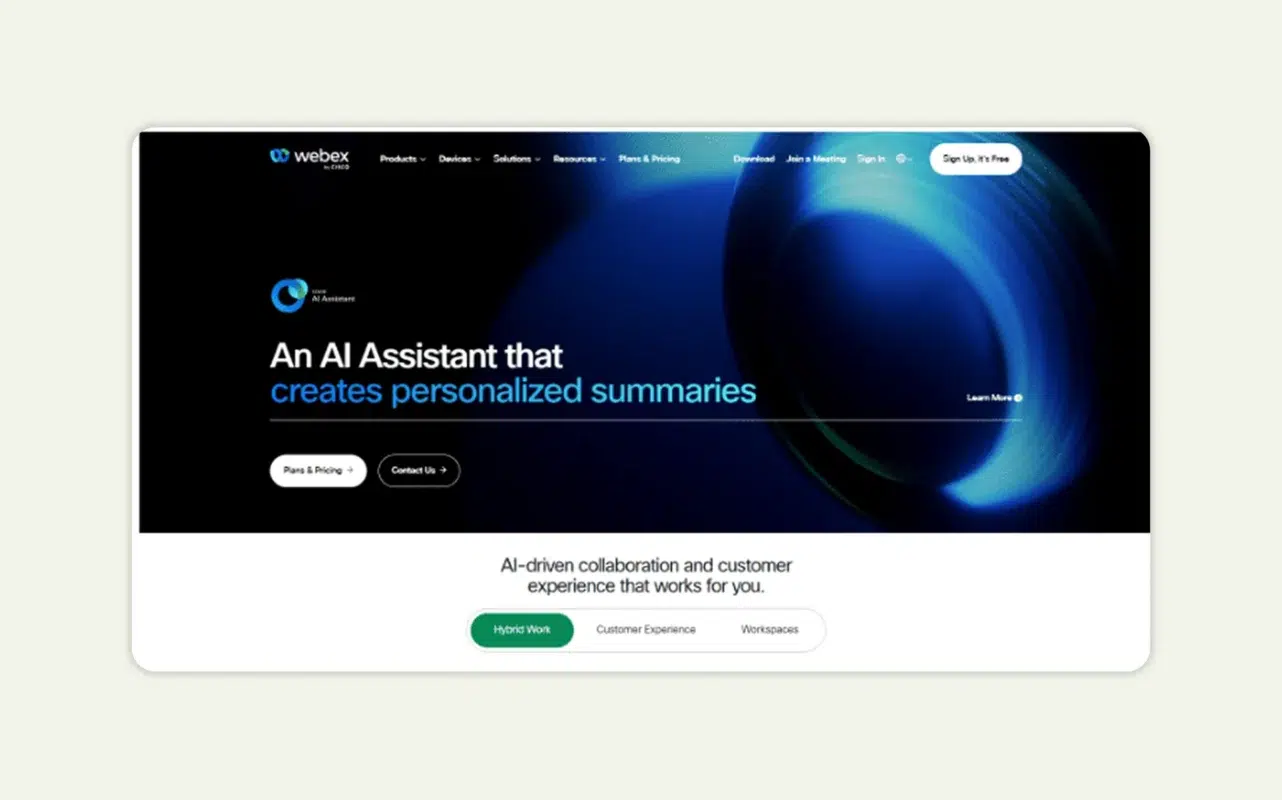 Webex Events self-service lead capture platform with comprehensive analytics and reporting 