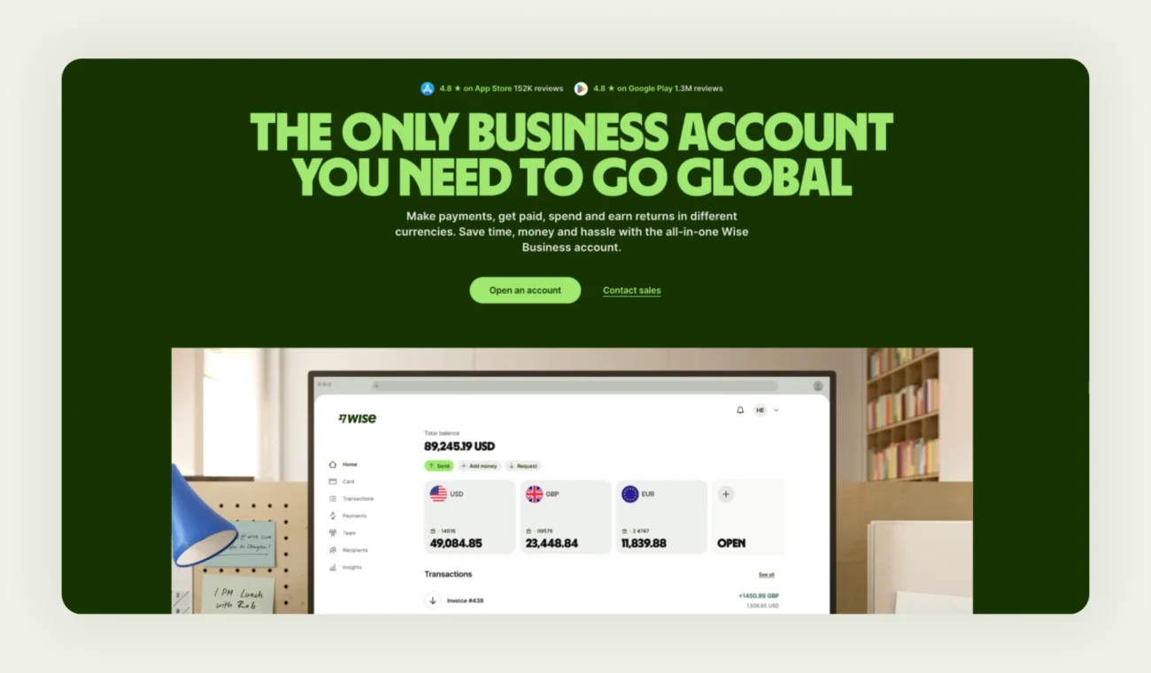 Wise homepage Wise homepage