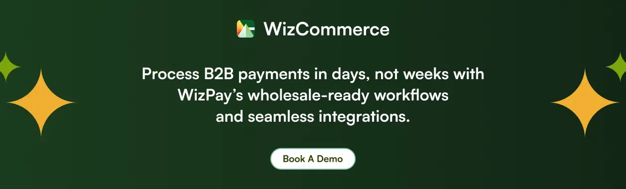 With WizPay, you can process B2B payments in days, not weeks. See it in a demo. With WizPay, you can process B2B payments in days, not weeks. See it in a demo.