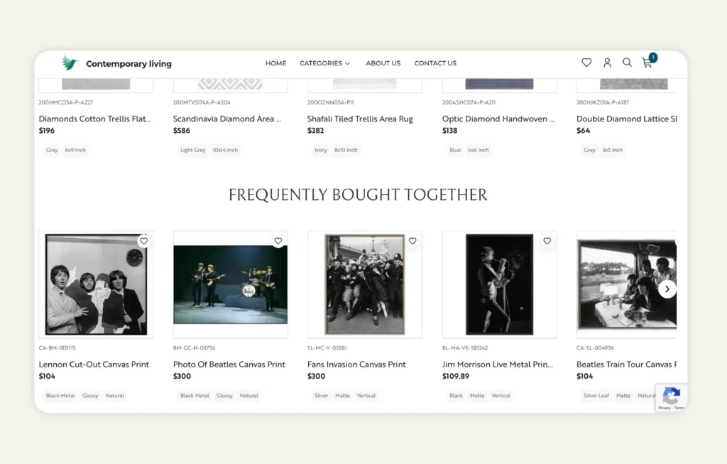 AI-powered product recommendations to buyers