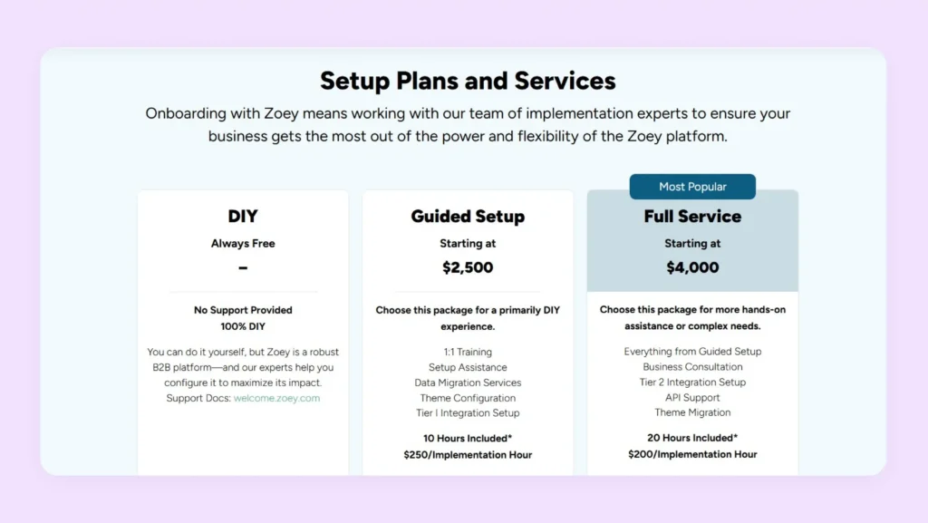 Add-on pricing in Zoey Add-on pricing in Zoey