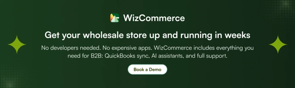 WizCommerce's B2B ecommerce software for wholesalers and distributors