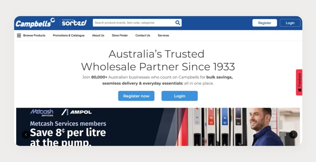 Home page of Campbells