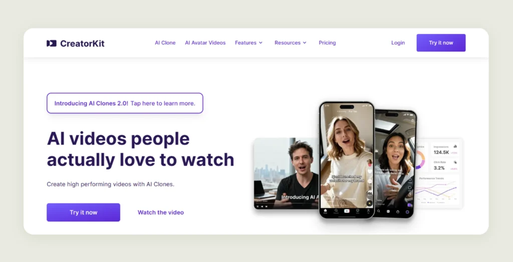 Home page of CreatorKit