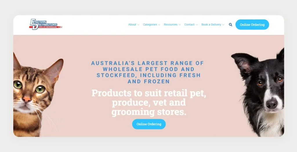 Home page of Eastern Distributors