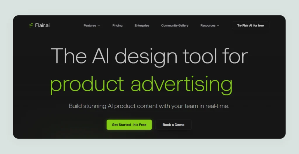  Home page of Flair AI