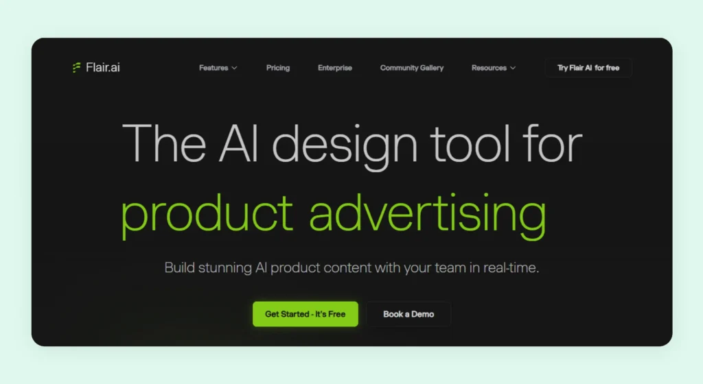 Home page of Flair AI