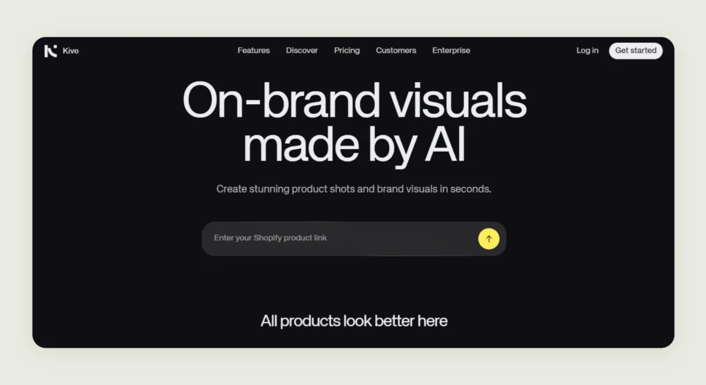 Home page of Kive AI