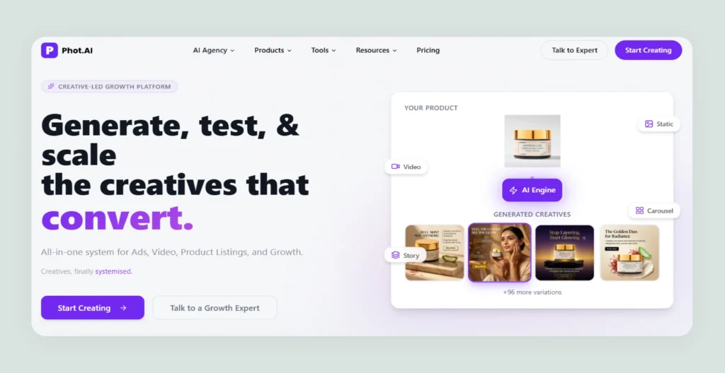 Home page of Phot.AI