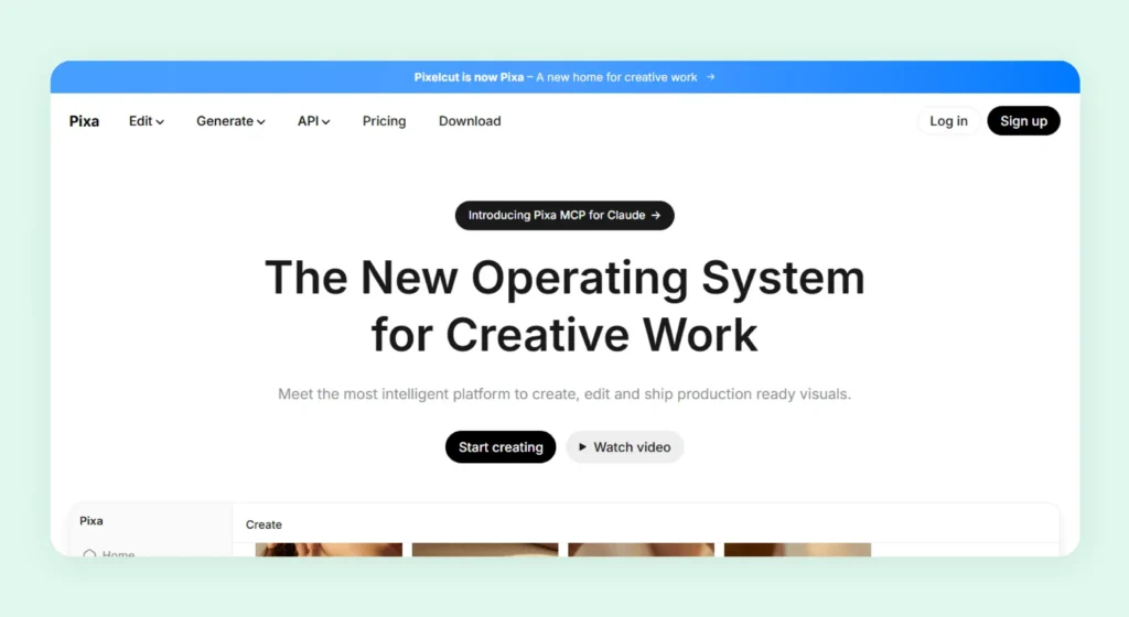 Home page of Pixa