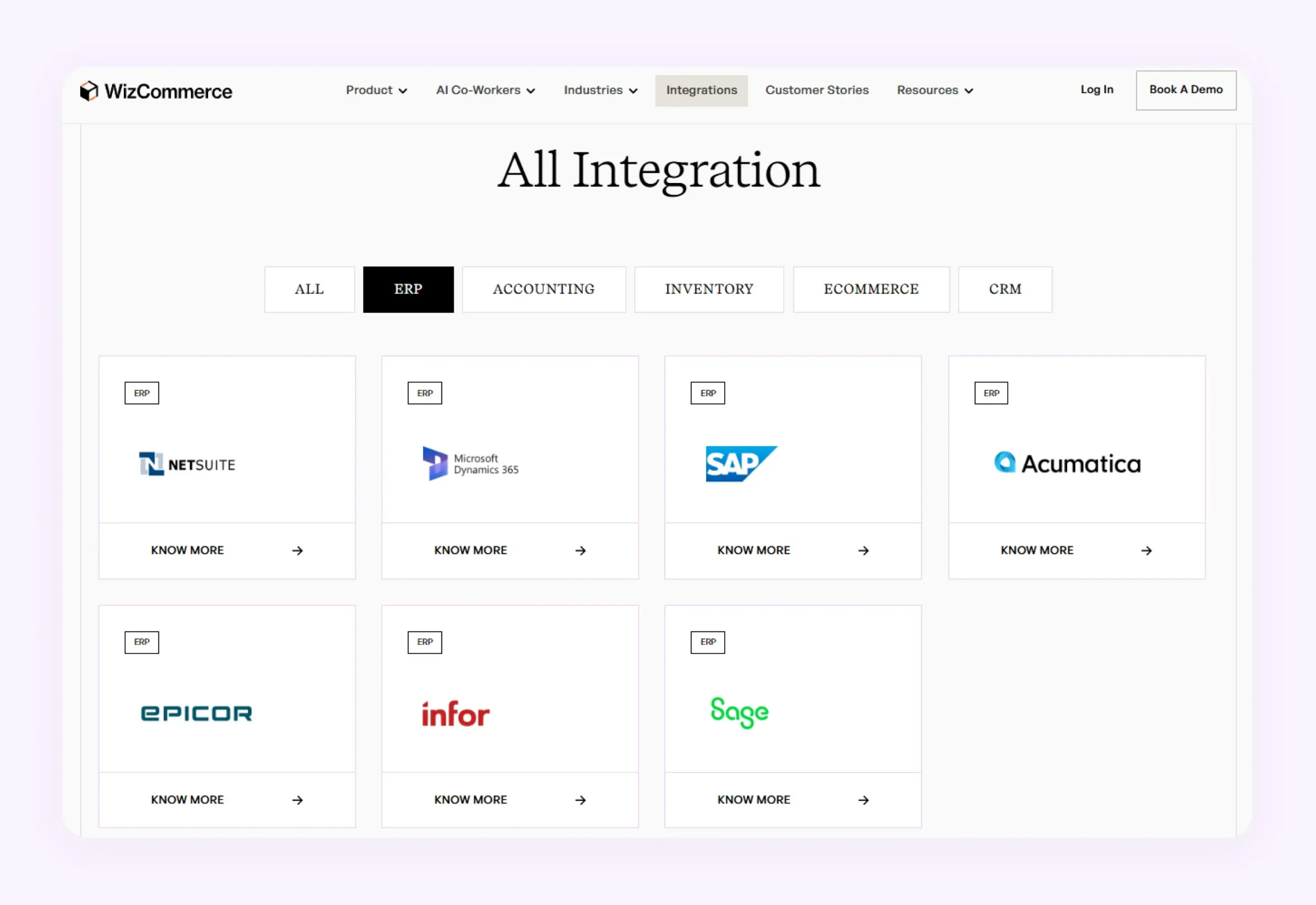 ERPs that can be connected with WizCommerce’s AI Order Entry Assistant