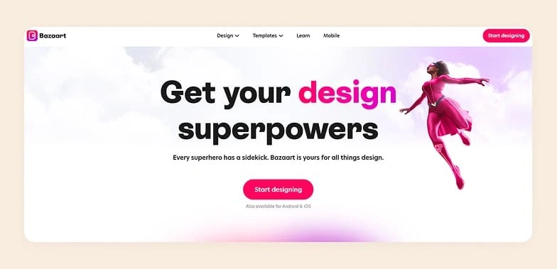 Home page of Bazaart